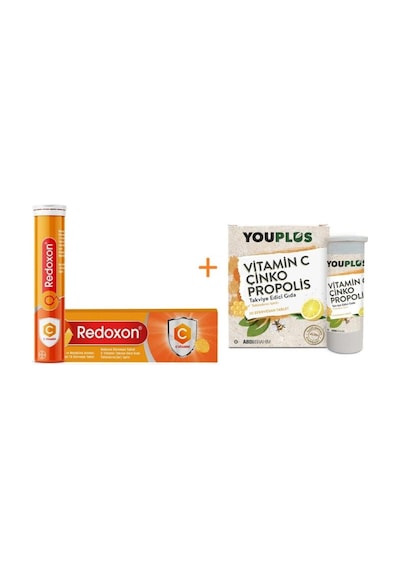 Redoxon Vitamin C 1000 Mg Efervesan 15 Tablet+Youplus VitaminC ÇinkoPropolis 20 Tablet
