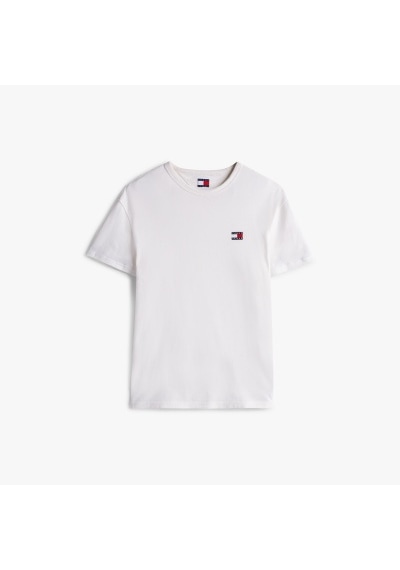 Tommy Hilfiger Tjm Reg Badge Tee Ext Erkek Beyaz T-shirt - Dm0dm20322