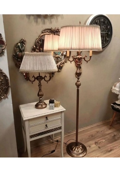 Ottoman Lambader Bronz Ayak Vizon Şapka 170cm.