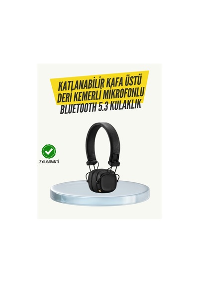 Ergonomik Konforlu Kablosuz Kulak Üstü Bluetooth Kulaklık