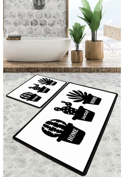 Cereus Banyo Halısı Djt 2 Li Set Çok Renkli