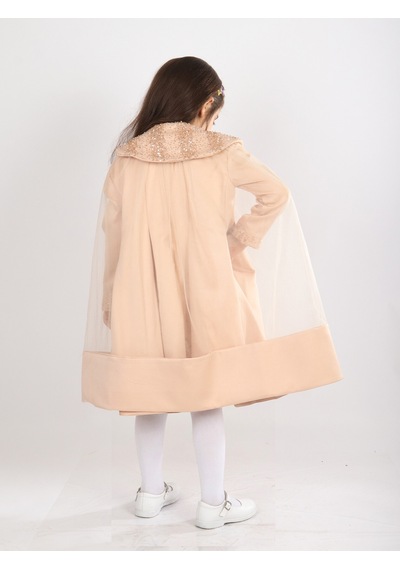 Xo Kids Kız Çocuk Elbise 6-10 Yaş 1628 Bej