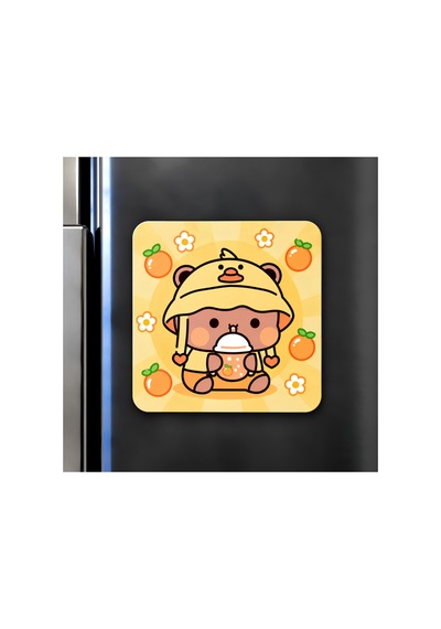 Dudu Bubu Fincan + Magnet + Bardak Altlığı Sarı Sarı