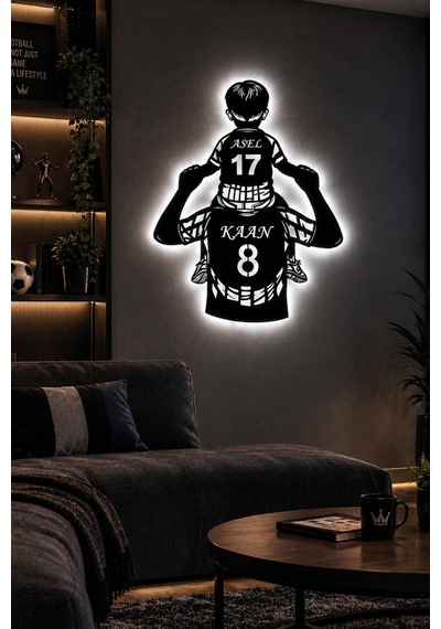 Led Işıklı Kişiye Özel Baba Oğul Futbol Temalı Duvar Dekoru İsim Ve Numara Baskılı Tablo Babalar Günü Hediyesi Beyaz - 929443128 Led Işıklı Kişiye Özel Baba Oğul Futbol Temalı Duvar Dekoru İsim Ve Numara Baskılı Tablo Babalar Günü Hediyesi Beyaz - 929443128