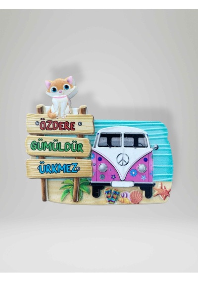 Özdere / Gümüldür / Ürkmez Temalı Kabartmalı Polyester Magnet 11242699
