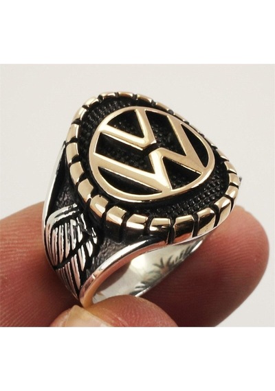 Amblemli Logolu 925 Ayar Gümüş Erkek Yüzük