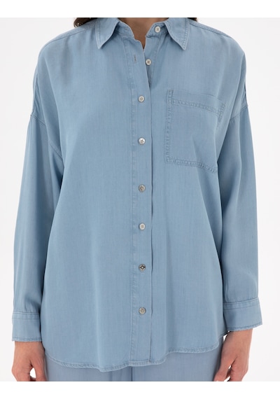 Pierre Cardin Kadın Mavi Gömlek Jean 50306750-vr036 Mavi