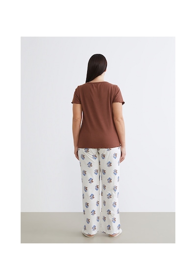 Lcw Dream Ekru Desenli Kadın Pijama Takımı