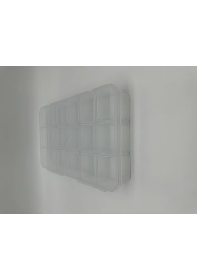 Organizer Plastik Kutu Box 18 Sabit Bölmeli 185x295x40mm