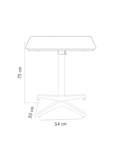 Tr Moon Katlanır Masa 80x80 Cm - Bahçe, Balkon, Kafe, Restoran İçin, İç Ve Dış Mekan Siyah Genel