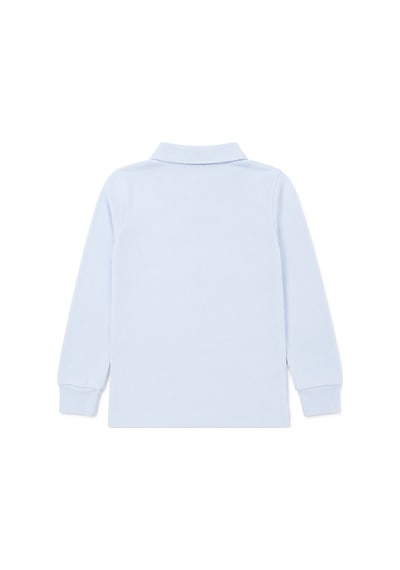 Beniizle Unisex Çocuk Uzun Kollu Polo Yaka Okul Tişört Beyaz