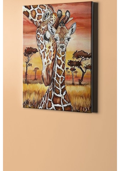 Webstyle Sayılarla Boyama Seti Kasnaklı Anne Zürafa 60 X 75 Cm