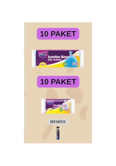Çöp Torbası Jumbo Boy 80x110 Mini Boy 40x50 Prx028