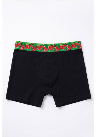 Just Inner Erkek Modal Boxer Meyve Desenli Konfor Odaklı Tasarım 135000 Yeşil