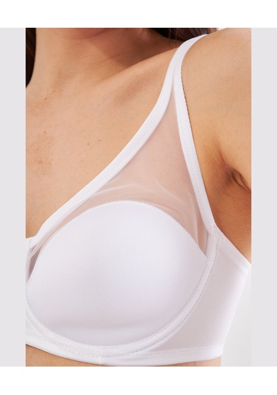 Le Jardin Linda Tül Detaylı Toparlayıcı İnce Soft Cup Sütyen B-c Beyaz