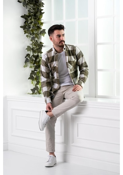 Dorss Slimfit Çift Cepli Ekoseli Erkek Oduncu Gömlek (516451181)