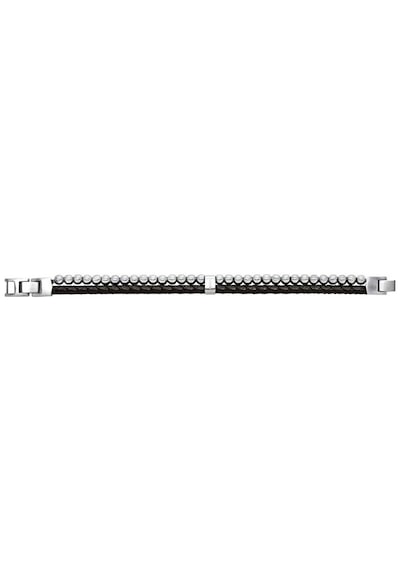 Fossil Jewel Jf04855-040 Erkek Bileklik Siyah - Metalik Gri