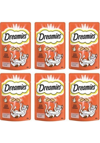 Dreamies Tavuklu Kedi Ödülü 6 x 60 G