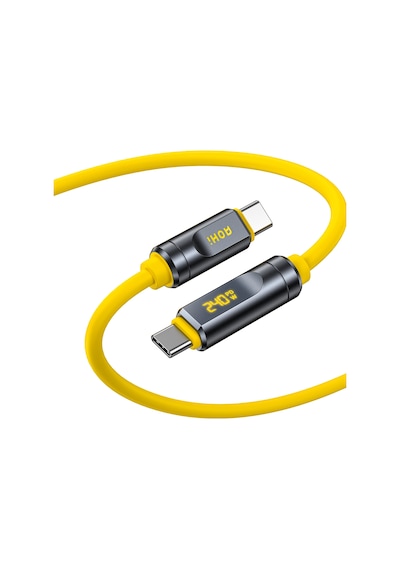 Aohi The Future Adonis Type-c To Type-c Led Ekranlı 1m Pd 3.1 120gbps 240w 8k Süper Hızlı Şarj/data