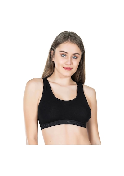 Saklımoda Derya Kurşun Geniş Askılı Sporcu Body Sütyen 525 Siyah