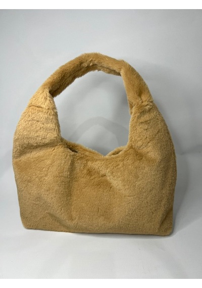 Öznora Peluş Model Omuz Çantası Camel