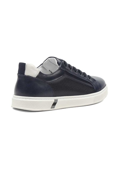 Erkek Lacivert Baskılı Kalın Tabanlı Sneaker