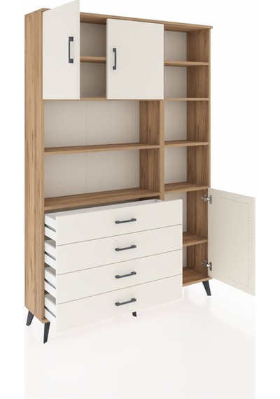 Arges Dolap 9 Raflı 4 Çekmeceli 3 Kapaklı 132x30x195 Çam-ayta... Çam Arges Dolap 9 Raflı 4 Çekmeceli 3 Kapaklı 132x30x195 Çam-ayta... Çam
