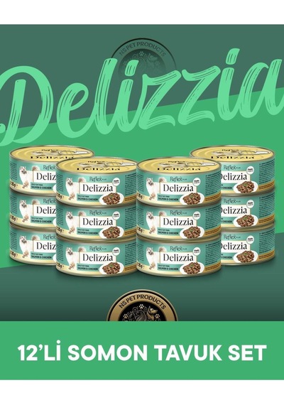 Plus Delizzia Yetişkin Somonlu-tavuklu Gravy Kedi Maması 12x85 Gram