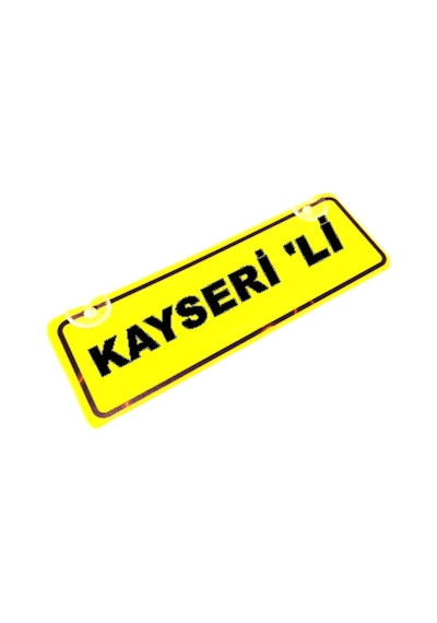 Kayseri 'li Yazılı Sarı Dekor Plaka Sök Tak Pratik Yeni Nesil