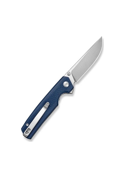 Sencut Stria Milled Blue Canvas Micarta Handle Satin Finished D2 Blade Çakı Mavi