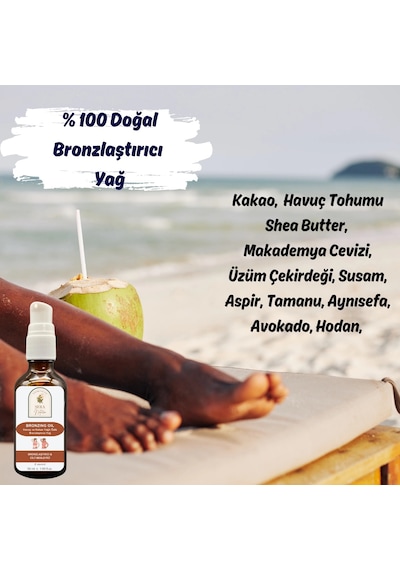 Sera Natura Havuç Yağı & Kakao Yağı Özlü Bronzlaştırıcı Yağ 50 ML