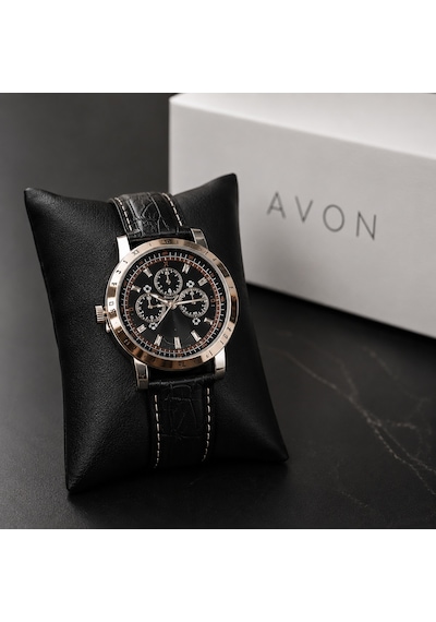 Avon Erkek Kol Saati Siyah Sarı