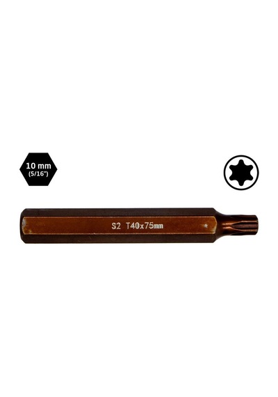 6567 Uzun Torx Bits Uç T40x75 Mm 10 Mm Saplı 6567 Uzun Torx Bits Uç T40x75 Mm 10 Mm Saplı