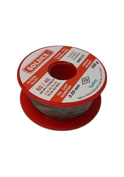 Soldex 0,50mm 100 Gram En İnce Lehim Teli Sn60 Pb40