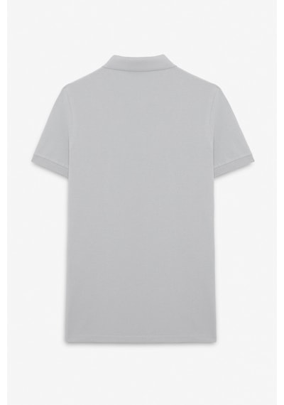 Grimelange SKYLOOM Erkek %100 Pamuk Kısa Kollu Regular Fit Gri Polo Yaka T-shirt
