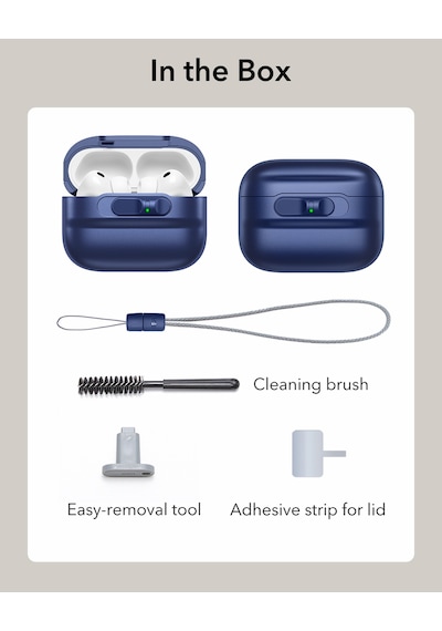Apple AirPods Uyumlu Pro 3 2025 Pulse Flicklock Manyetik Kılıf Lacivert