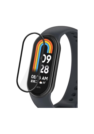 Microsonic Xiaomi Mi Band 8 Tam Kaplayan Nano Cam Ekran Koruyucu Siyah