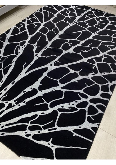 Saray Halı Vizyon 11145 B 200X300 Siyah Gri Ağaç Modeli 6 M2 Halı