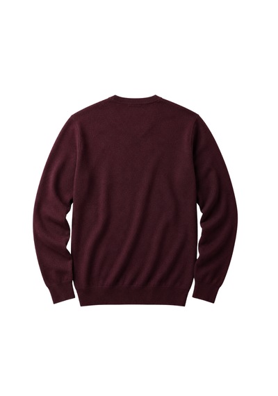 Battalmoda Erkek Büyük Beden Bordo V Yaka Pamuklu Kazak 3xl-4xl-5xl-6xl