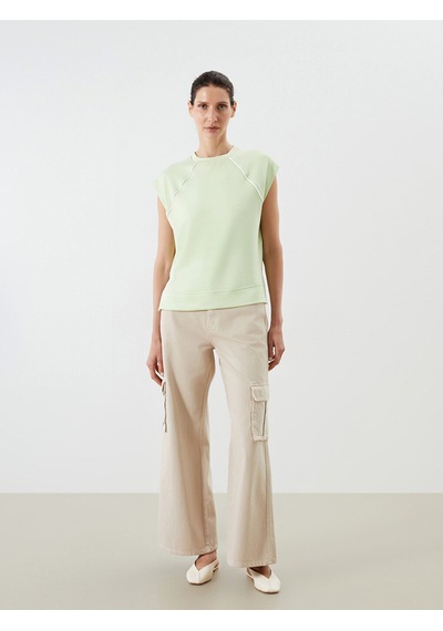 Lcwaıkıkı Classic Yeşil Oversize Soft Touch Kadın Tişört