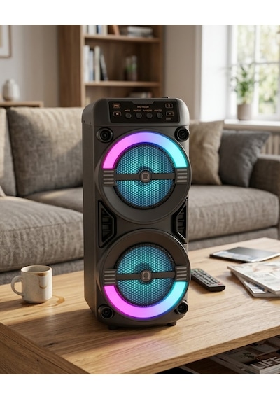 Taşınabilir Bluetooth Hoparlör Rgb Işık Efektli Stereo Ses - Lisinya