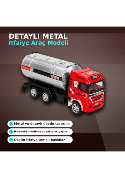 11,5 Cm Die-cast Metal Model Araç - Eco Lounge Serisi - İtfaiye, Tanker Veya Kurtarıcı Seçeneği