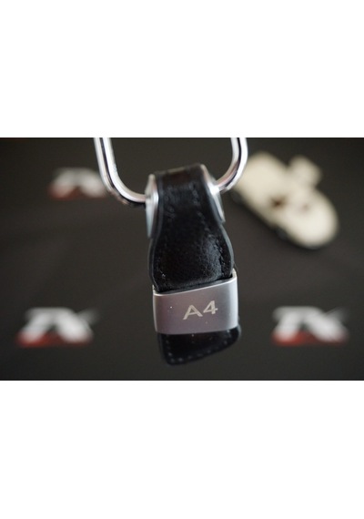 Audi Uyumlu A4 Logo Deri Metal Anahtarlık
