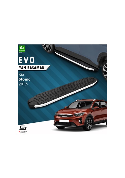 S-dizayn Kia Stonic Evo Aluminyum Yan Basamak 173 Cm 2017 Üzeri