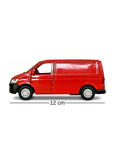 Kırmızı 1:43 Ölçek Die Cast Kapıları Açılır Lisanslı Volkswagen Transporter Van Metal Model Araba Çok Renkli