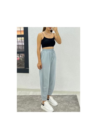 Çınar Boutique Keten Balon Pantolon-buz Mavisi - L Buz Mavisi Buz Mavisi