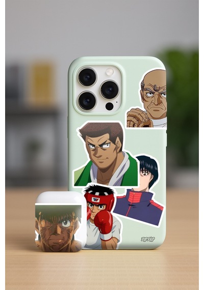 Hajime No Ippo Fighting Spirit Rising Anime Telefon Laptop Yapışkanlı Folyo Sticker Paketi 24 Adet Çok Renkli