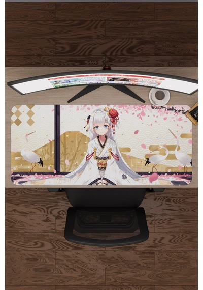 Azur Lane Kaymaz Dikişli Kauçuk Oyuncu Mousepad V5 - 90x40 Xxl Gaming Mouse Pad Fare Altlığı