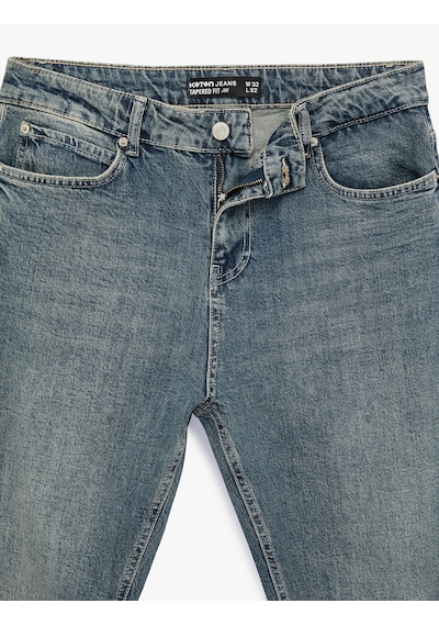 Koton Pamuklu Regular Fit Cepli Tapered Jean Pantolon - Joe Jean Orta İndigo 6sam40221nd Koton Pamuklu Regular Fit Cepli Tapered Jean Pantolon - Joe Jean Orta İndigo 6sam40221nd