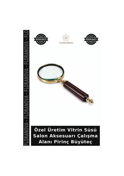Özel Üretim Vitrin Süsü Salon Aksesuarı Çalışma Alanı Pirinç Büyüteç